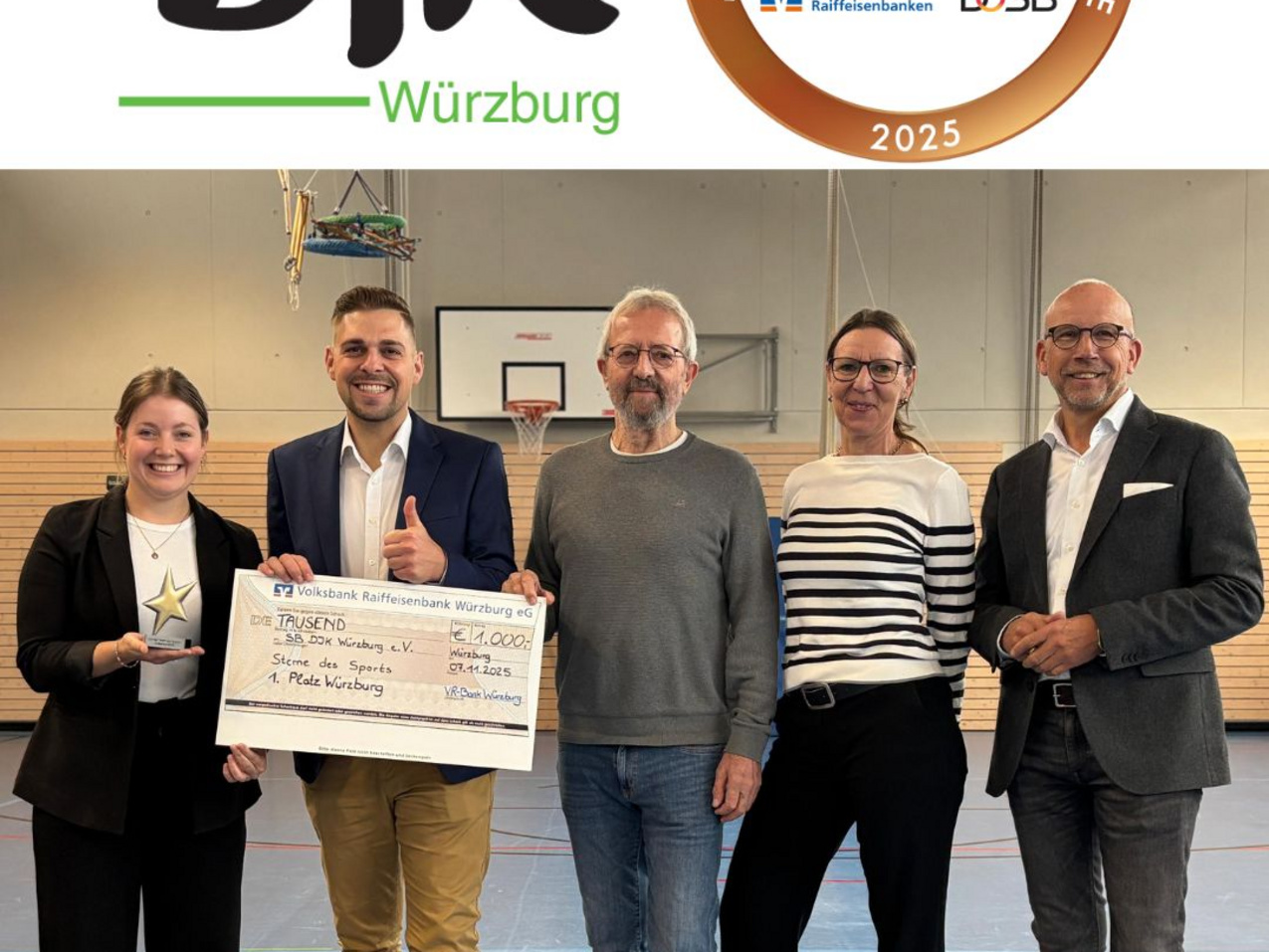 Der Sportbund DJK Würzburg erhält „Großen Stern des Sports“ in Bronze